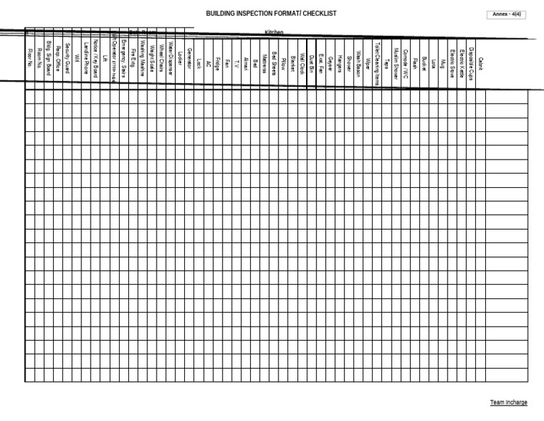 Building Inspection Checklist Template | PDF | Home | Hygiene