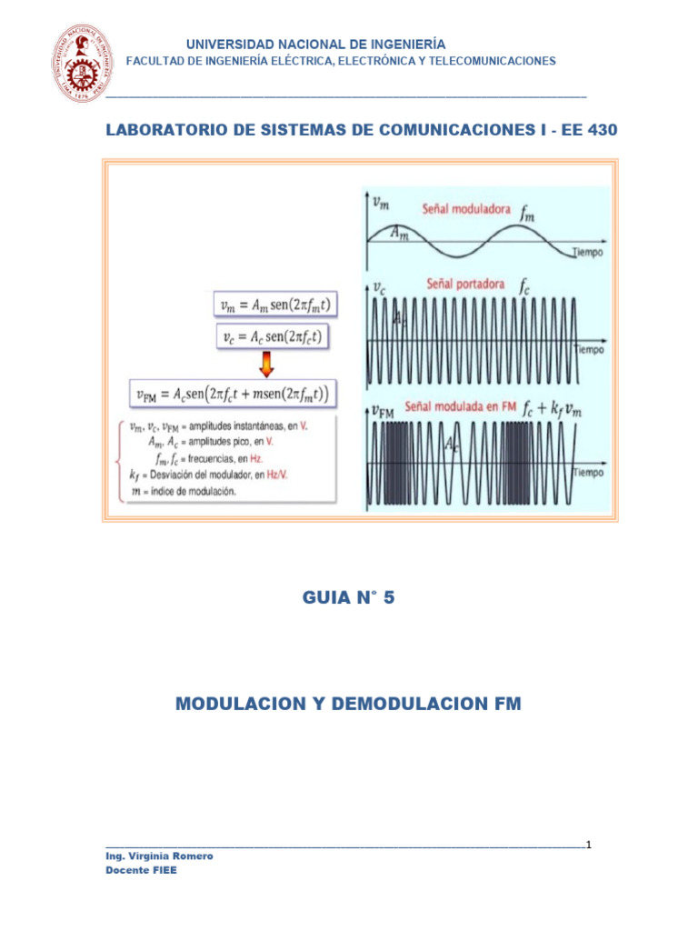 Modulación y Demodulación en FM | PDF | Modulación | Modulación de ...