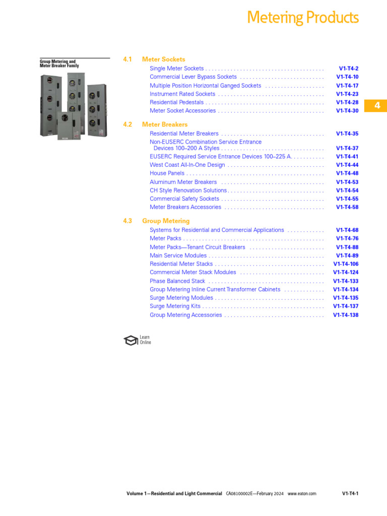 Eaton Metering Products Overview | PDF | Electrical Connector ...