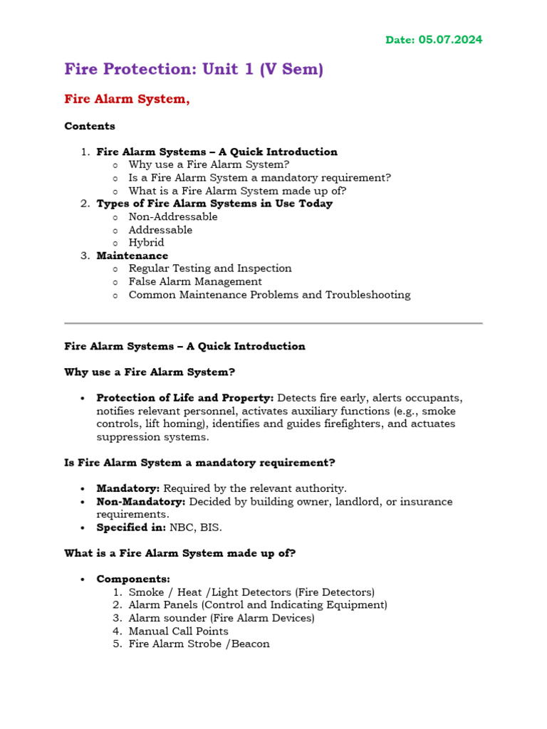 Intro to Fire Alarm Systems | PDF | System | Reliability Engineering