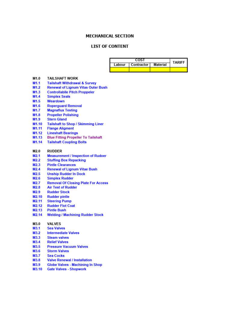 Marine Mechanical Services Overview | PDF