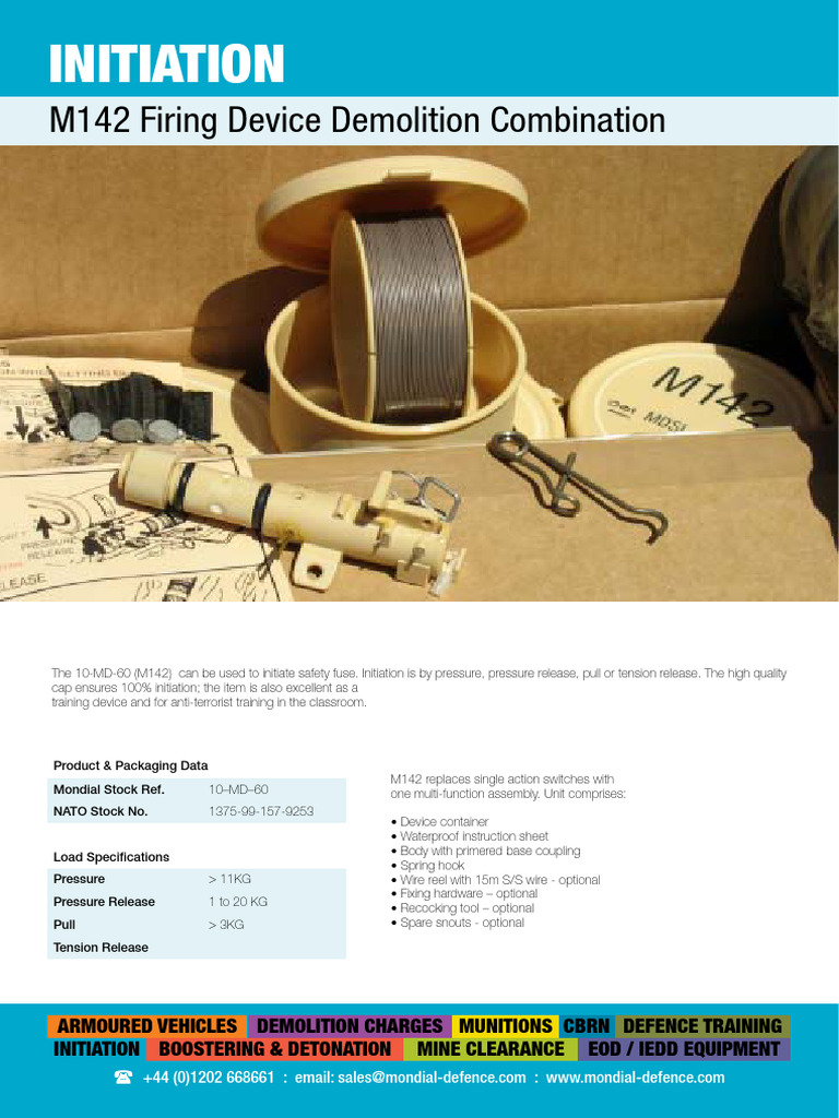 M142 Firing Device Overview | PDF