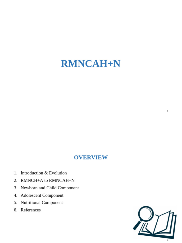 RMNCAH+N Program Overview and Goals | PDF | Maternal Health | Family