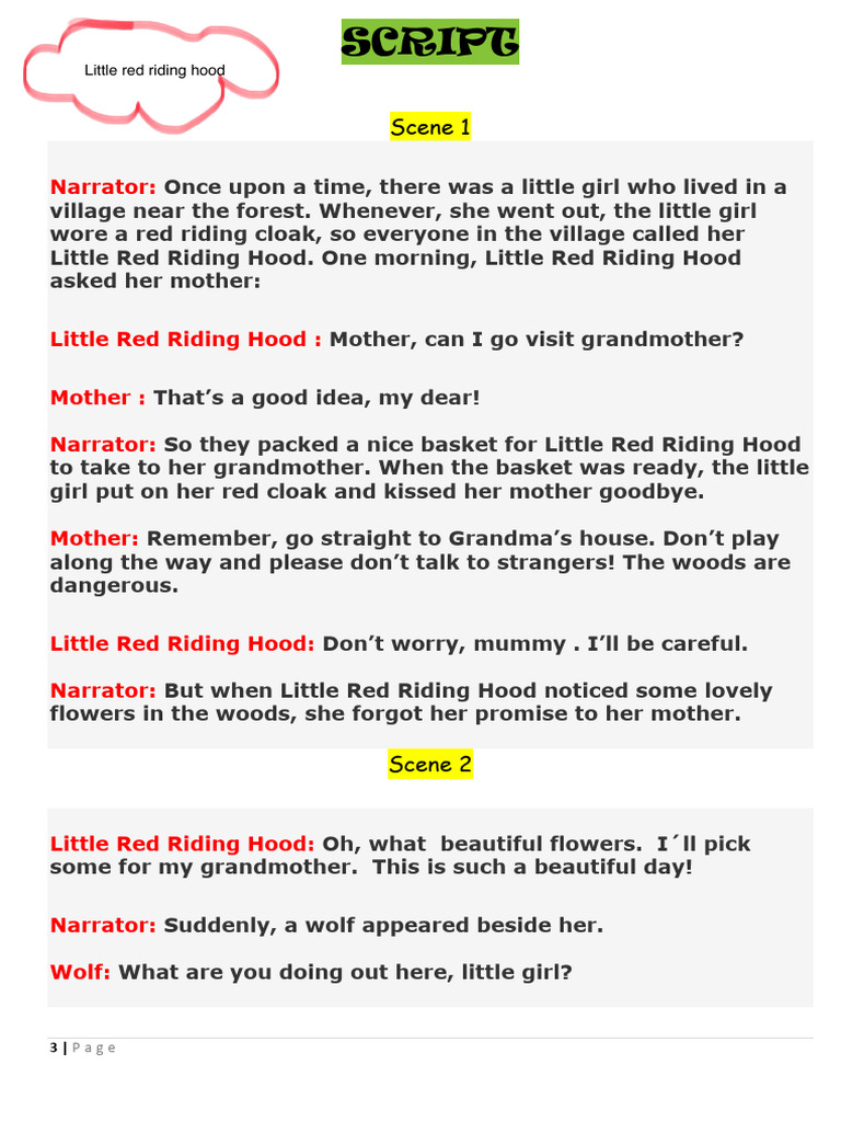 Little Red Riding Hood English | PDF | Little Red Riding Hood