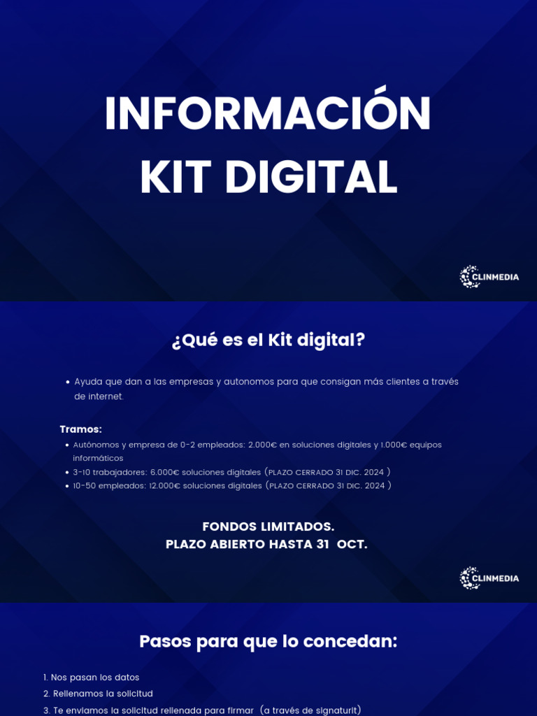 Guía del Kit Digital para PYMES y Autónomos | PDF | Posicionamiento en ...
