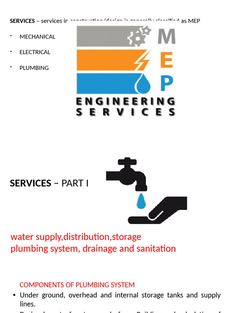Water Services in Construction Design | PDF | Sanitation | Water