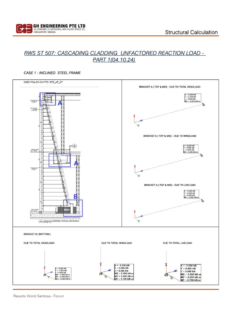 RWS - ST 507 - Unfactored Reaction Load 01.01 | PDF