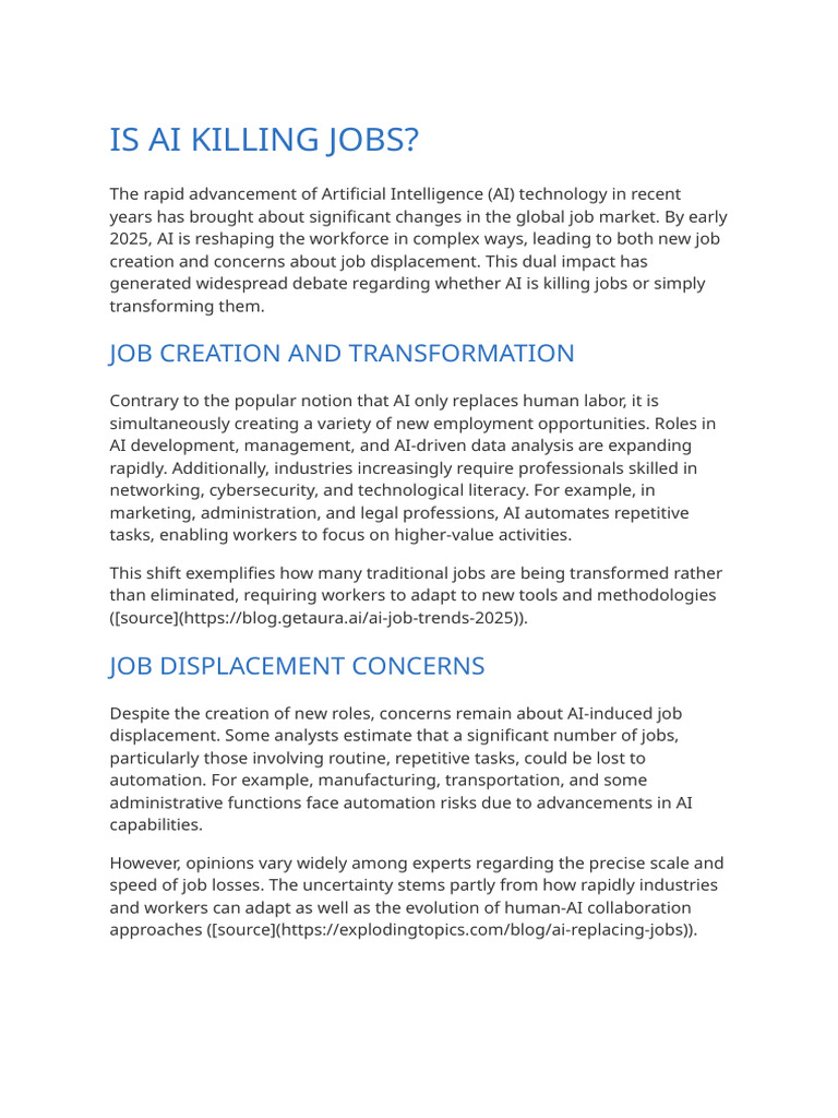 AI's Impact on Jobs by 2025 | PDF | Artificial Intelligence ...