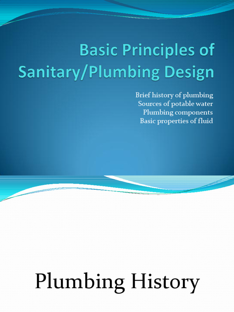 Basic Principles of Sanitary, Fittings, Valve, Fixture, Properties ...