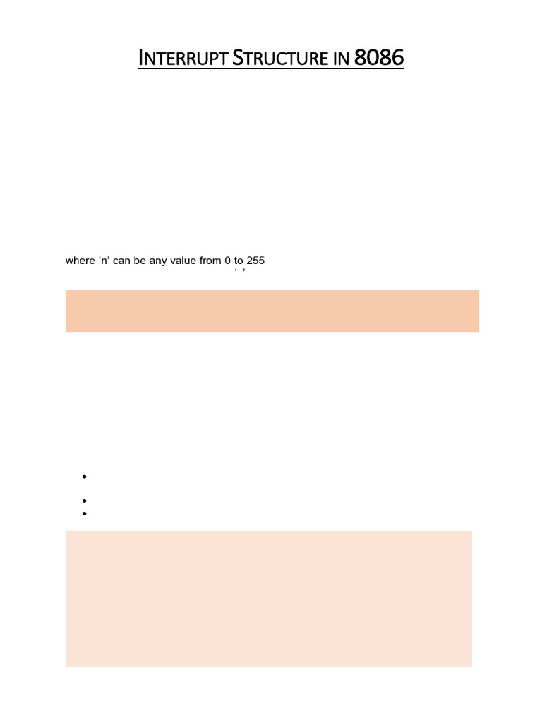 2.7 Interrupt System in 8086 | PDF | Pointer (Computer Programming ...