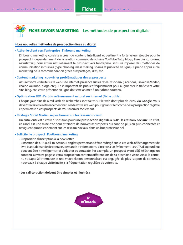 Méthodes de Prospection Digitale Efficaces | PDF | Réseautage social ...