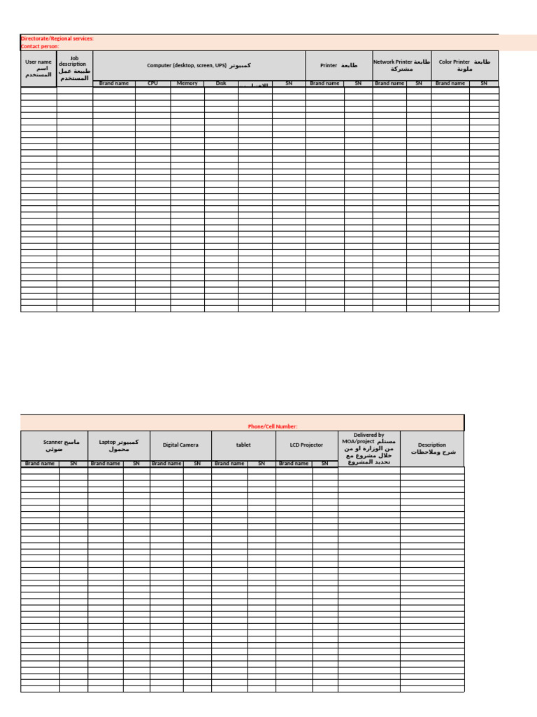 IT Equipment Inventory With SN-RS | PDF