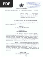 Lei Complementar 87-2008 - Organização da PMPB