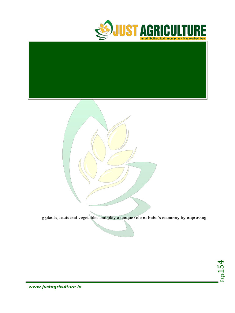 Importance of Horticulture in India and Its Impact in Agriculture | PDF ...