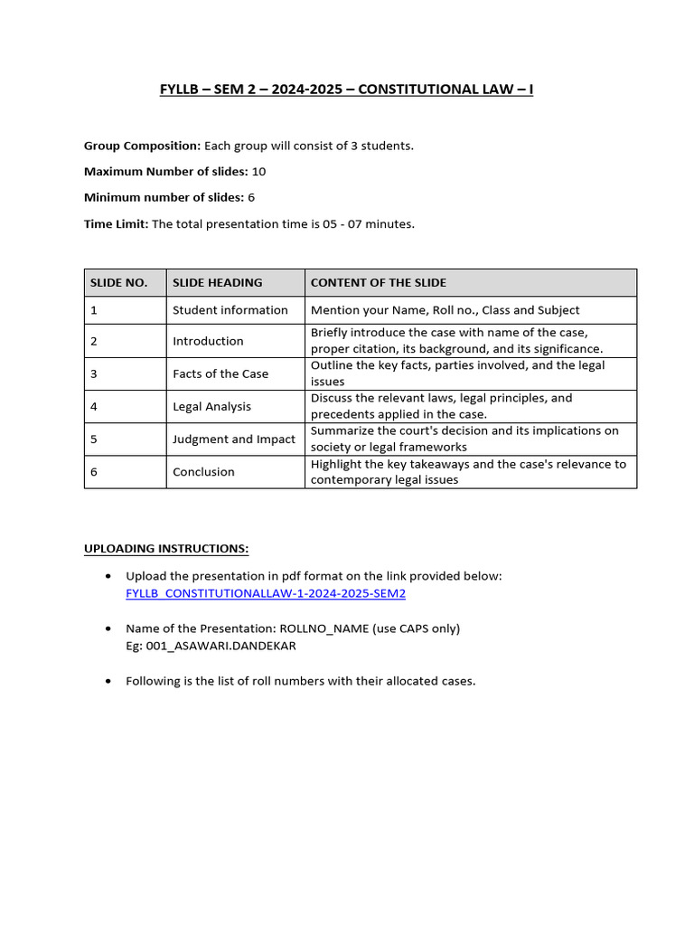 Constitutional Law Case Presentation Guide | PDF | Government Of India ...