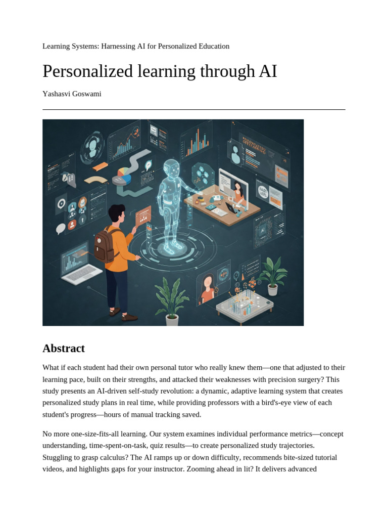 AI-Driven Personalized Learning Systems | PDF | Artificial Intelligence ...