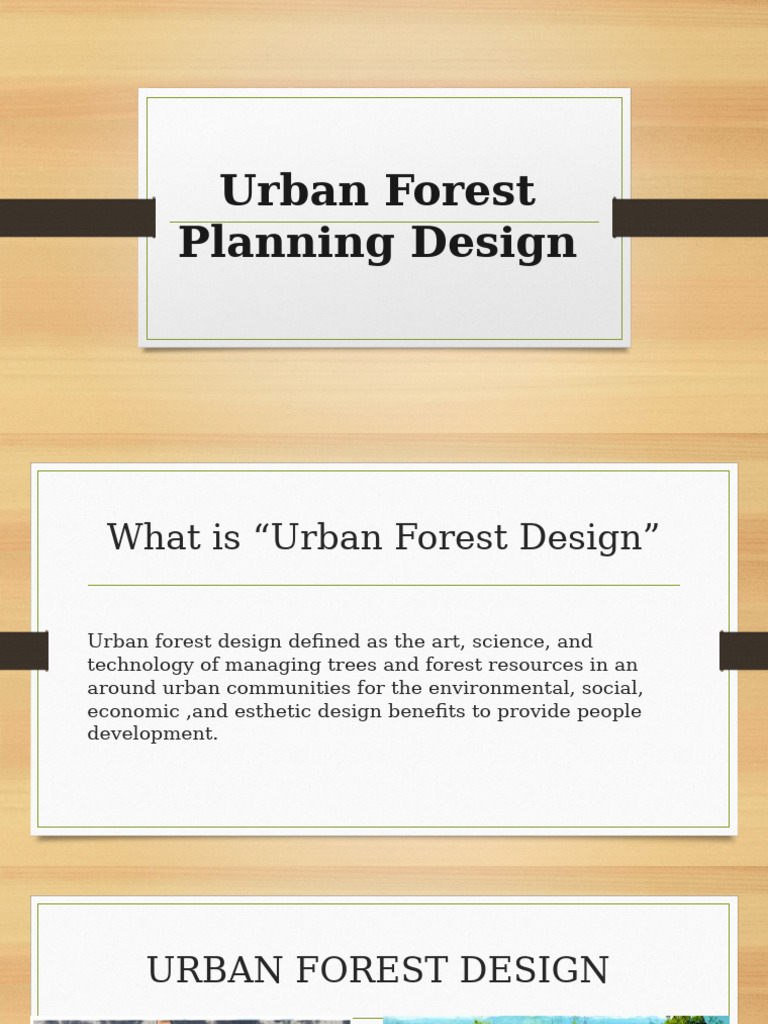 Urban Forest Planning Design | PDF | Forests | Symmetry