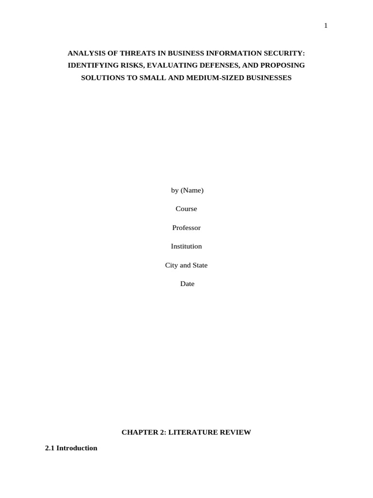 Business Information Security Risks for SMEs | PDF | Computer Security ...
