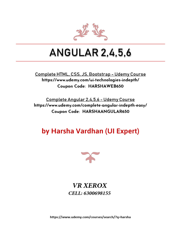 Angular 2,4,5,6 Material - Udemy | PDF | Java Script | Data Type