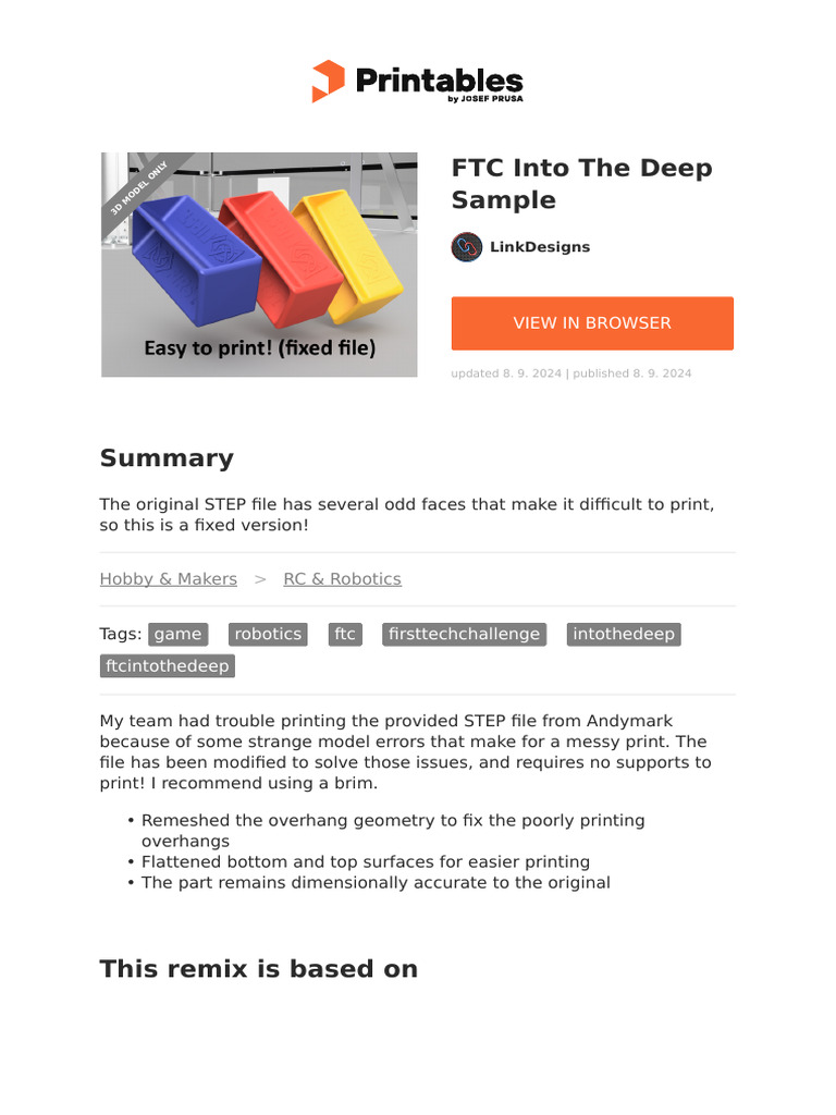 FTC Into The Deep Sample | PDF