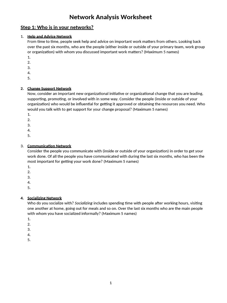 Network Analysis and Sociogram Guide | PDF