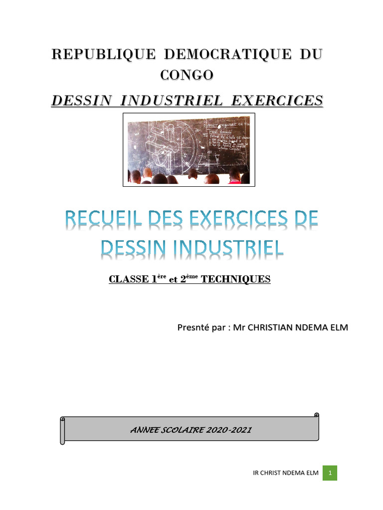Exercices de Dessin Industriel 1ère Classe | PDF | Dessin technique