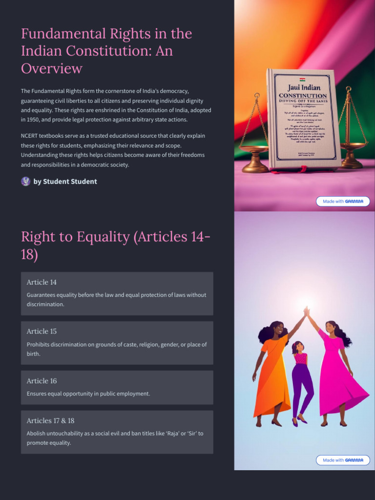 Overview of Fundamental Rights in India | PDF | Universalism | Justice