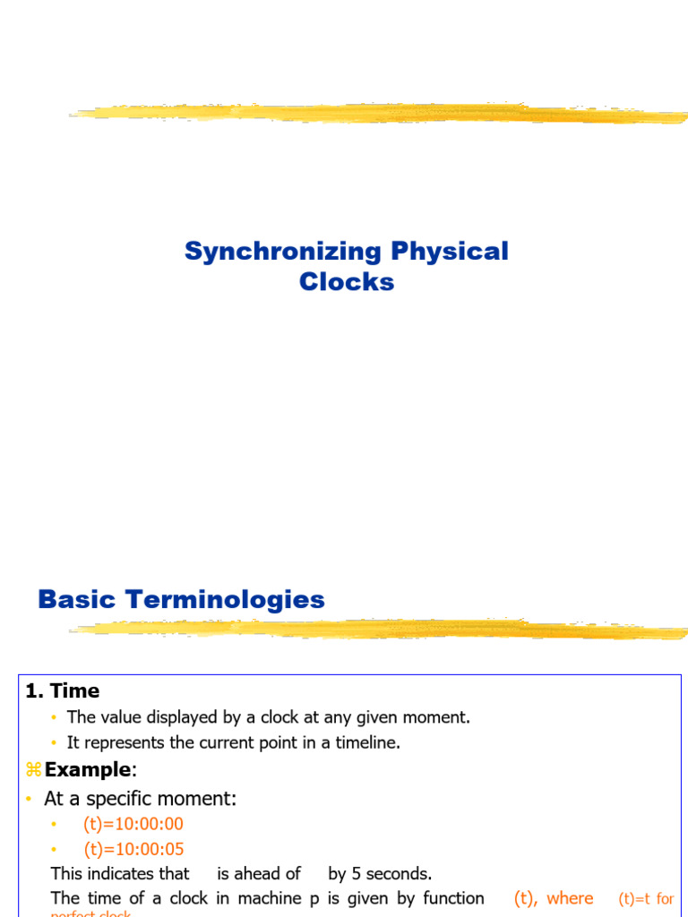 Synchronizing Physical Clocks Explained | PDF | Gulf War