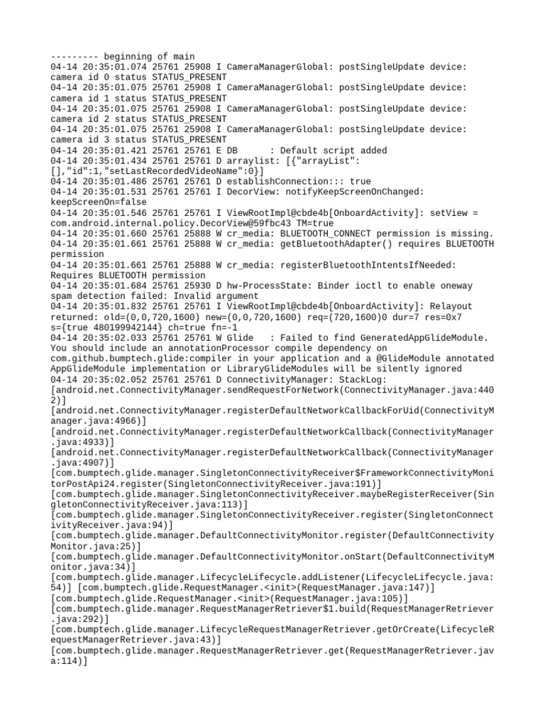 Camera Status and Error Logs Analysis | PDF | Computer Programming ...