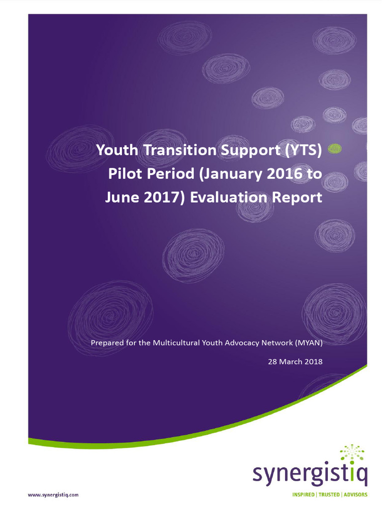 YTS Pilot Evaluation Report 2016-2017 | PDF | Evaluation | Methodology