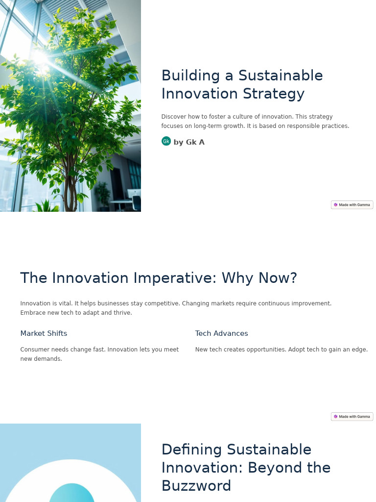 Sustainable Innovation Strategy Guide | PDF | Innovation | Sustainability