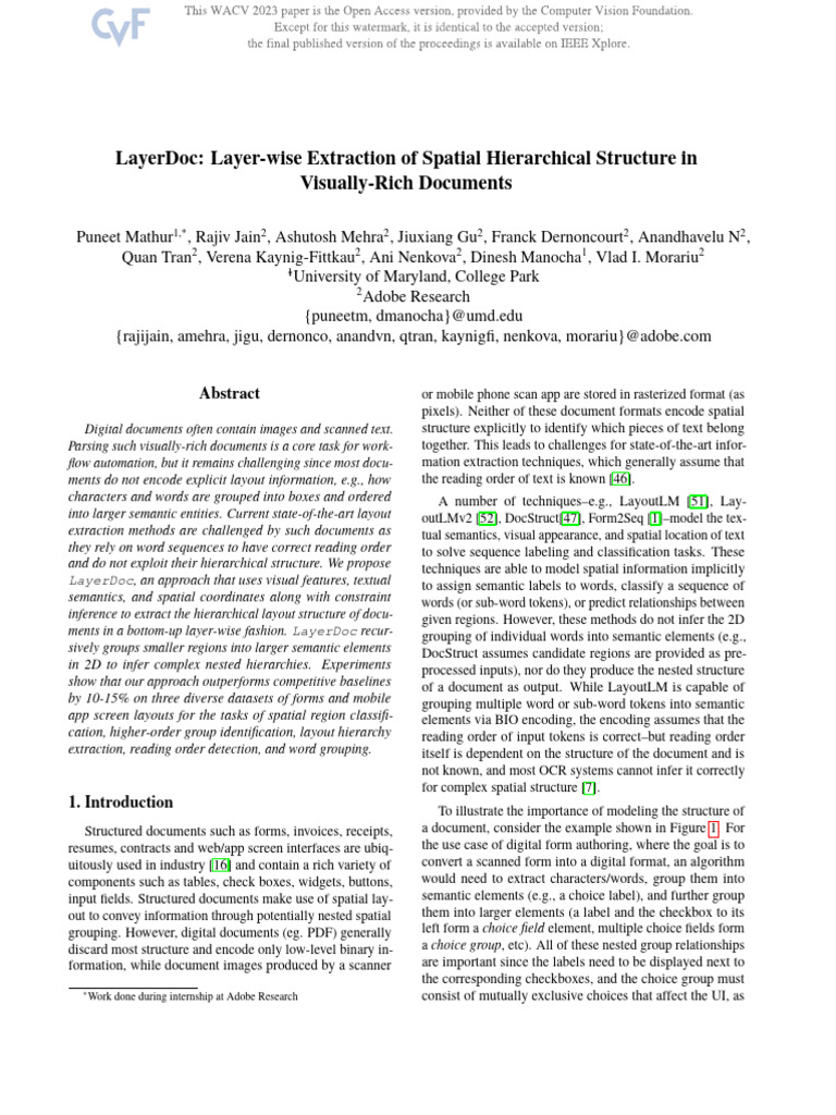 Mathur LayerDoc Layer-Wise Extraction of Spatial Hierarchical Structure ...
