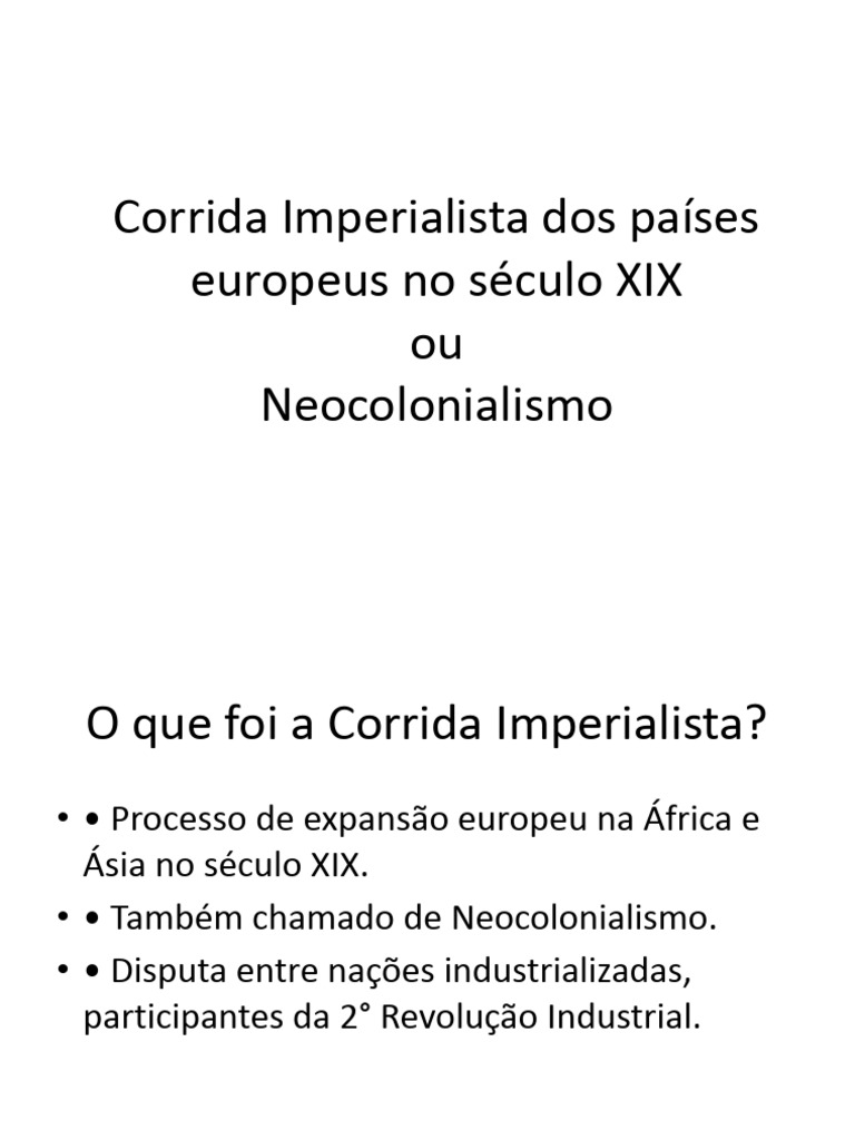 Corrida Imperialista Sec XIX | PDF | Imperialismo | África