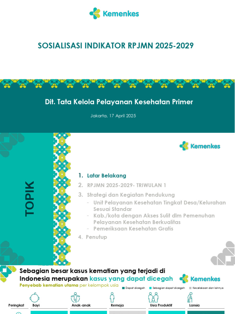 Target Kesehatan Jiwa RPJMN 2025-2029 | PDF