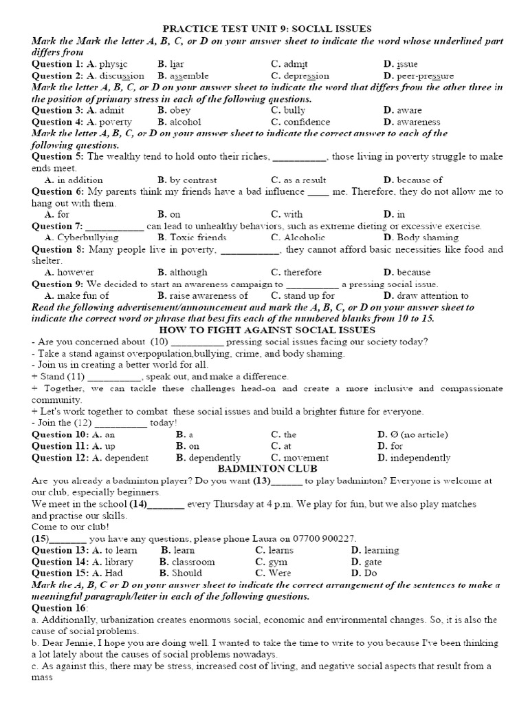 De 2 Practice Test Unit 9 Dedocx 1600 PDF - Gdrive.vip | PDF