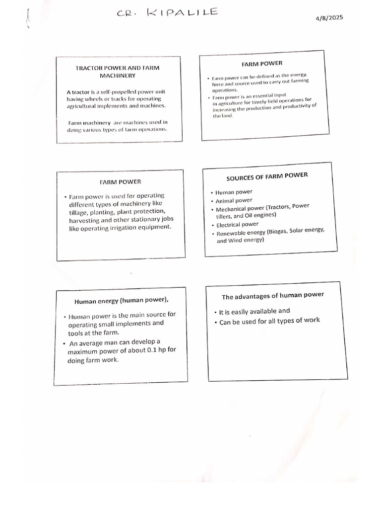 Tractor Power Notes | PDF