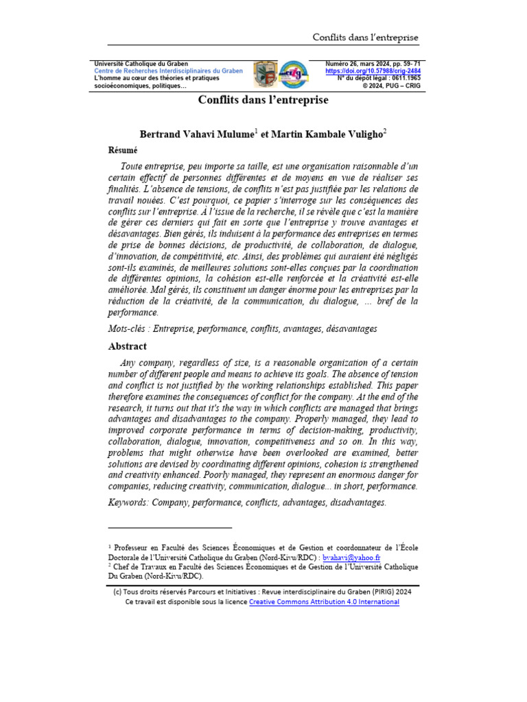 Gestion des conflits en entreprise | PDF | Business | Résolution de conflit