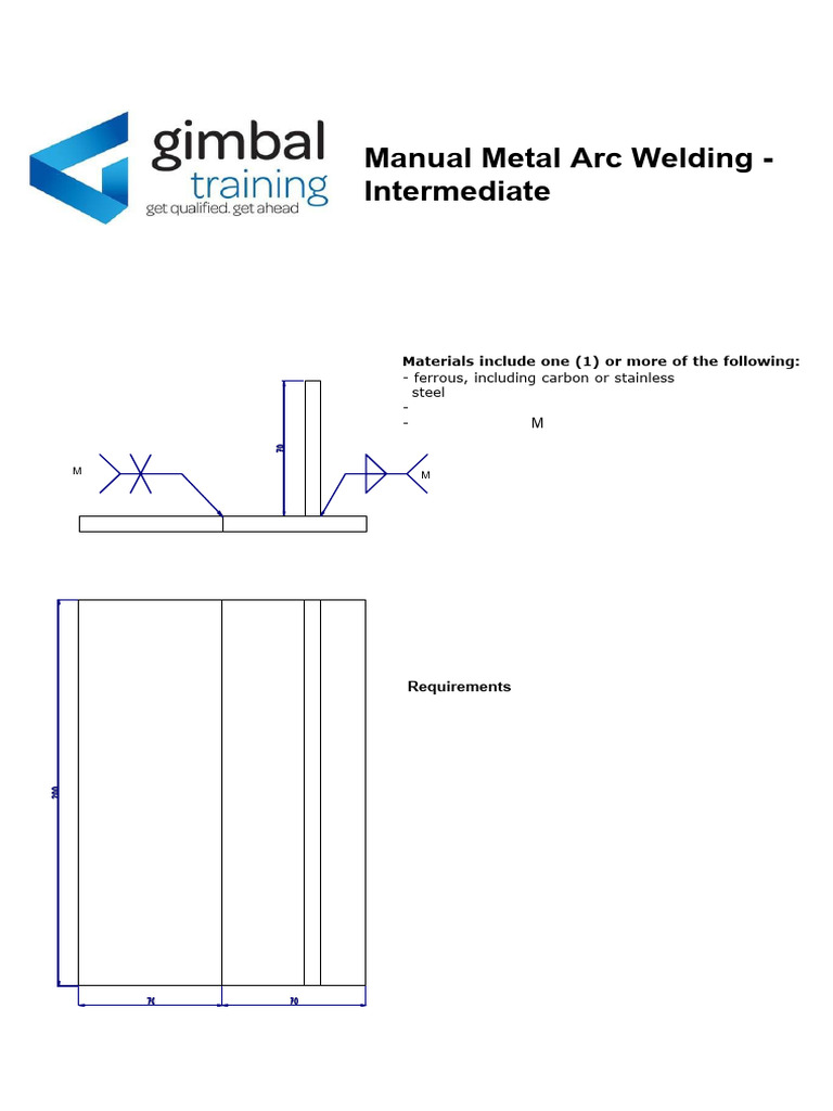 Manual Metal Arc Welding - Intermediate Weld Specification | PDF ...