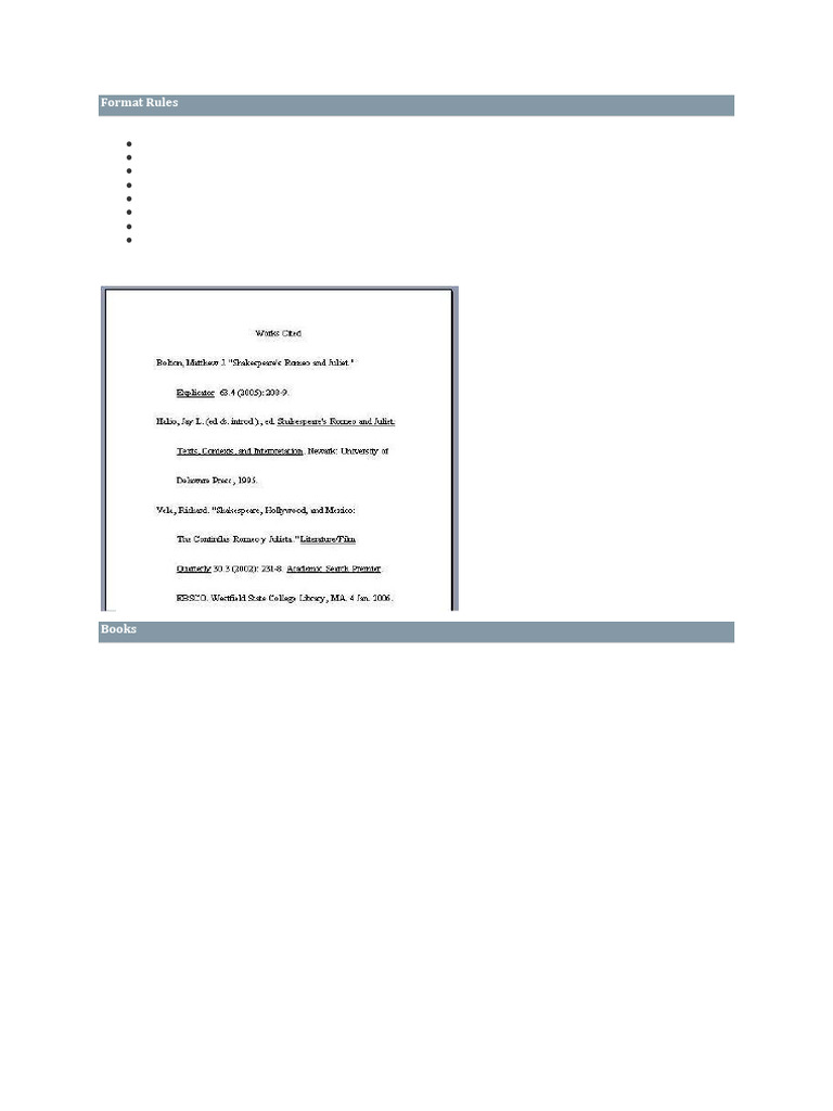 MLA Citation Format Guidelines | PDF | Citation | Publishing