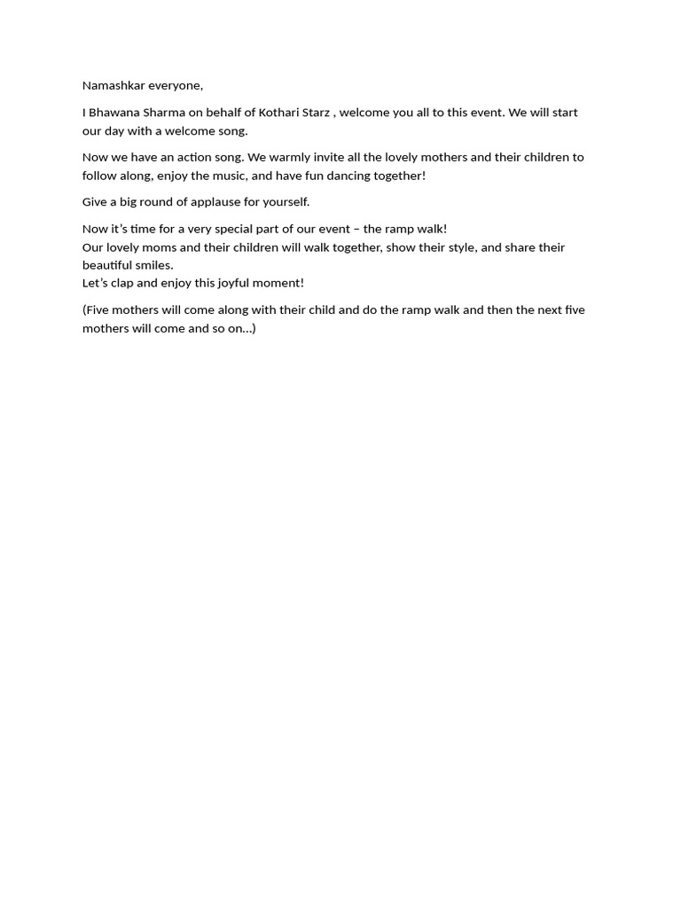 Mom and Me Script | PDF