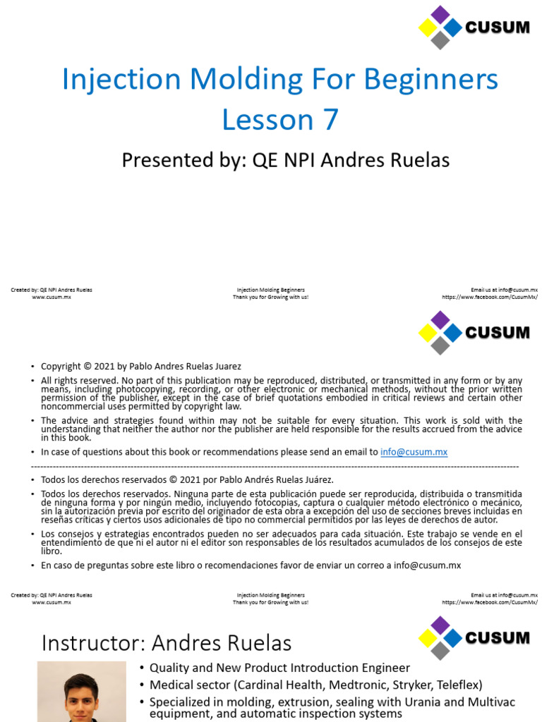 Module+1+-+Injection+Molding+Lesson+7 | PDF | Process Engineering