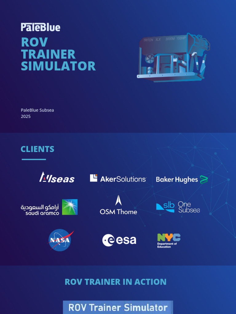 ROV Trainer Simulator Overview 2025 | PDF