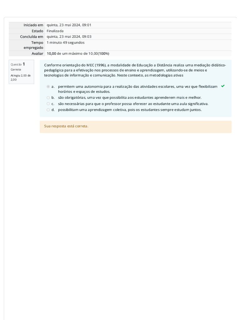 Metodologias Ativas na Educação - P2 | PDF | Aprendizado | Comunicação