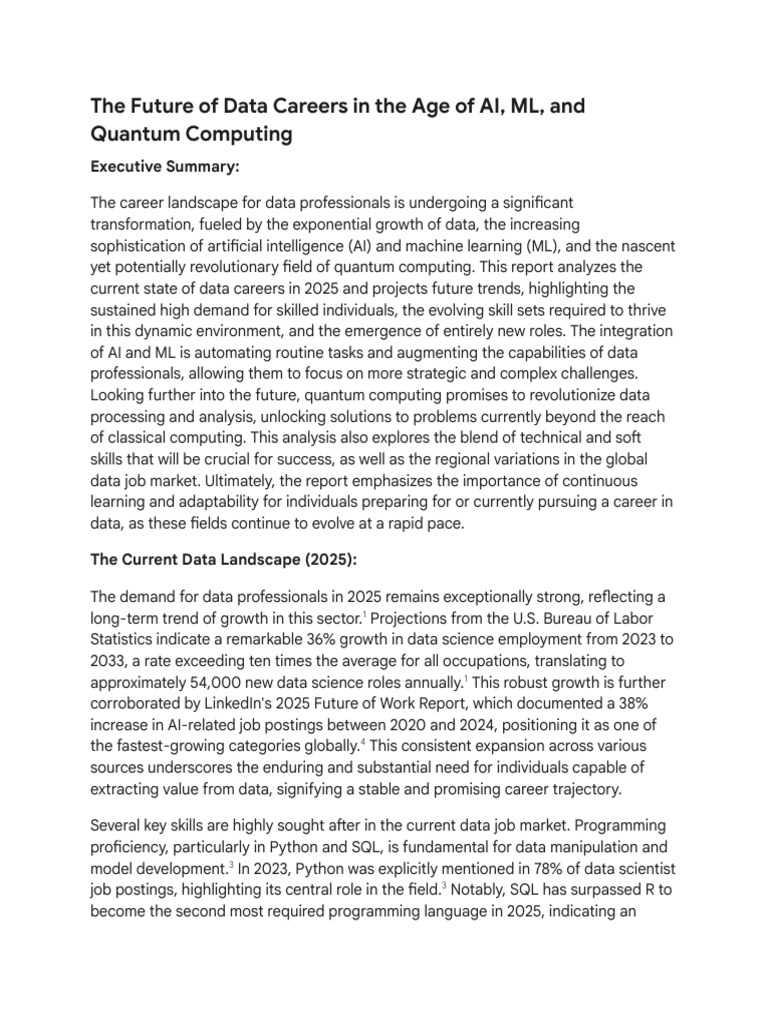 Future Data Careers: Trends to 2025 | PDF | Artificial Intelligence ...