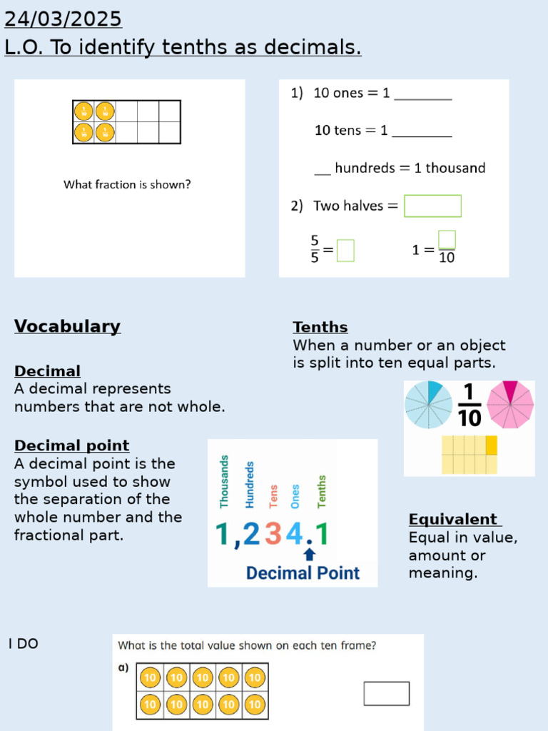 2.tenths As Decimals | PDF