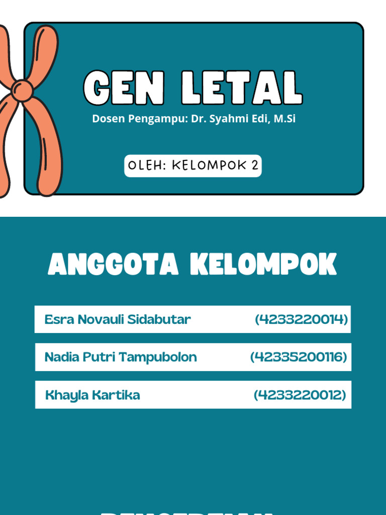Pemahaman Gen Letal: Dominan dan Resesif | PDF