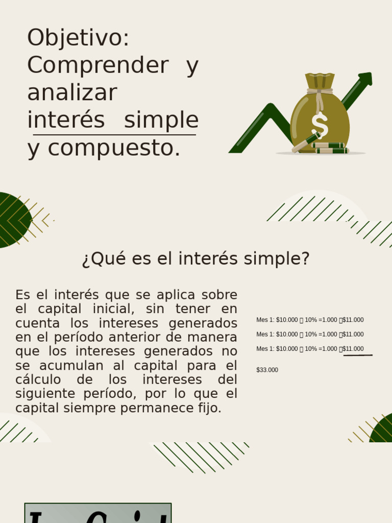 Interes Simple y Compuesto | PDF | Interés | Interés compuesto
