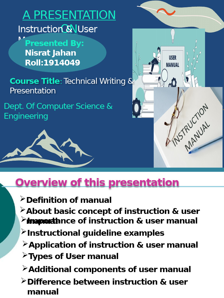 Instruction & User Manual Overview | PDF | Software | Computing