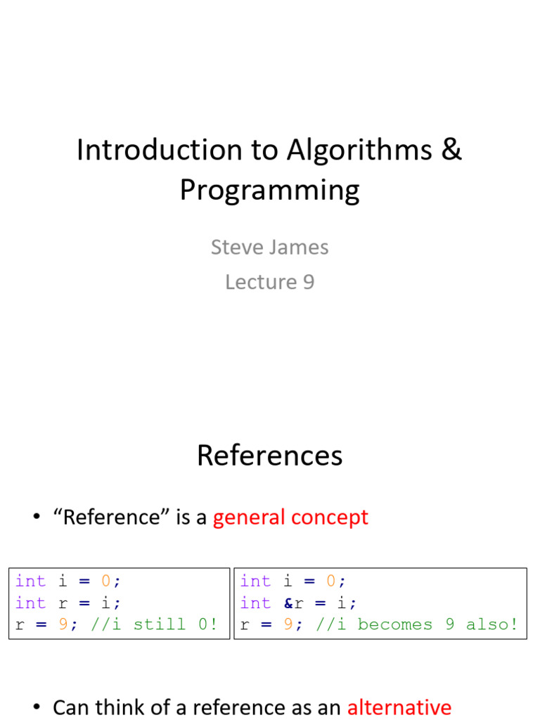 Understanding C++ References and Scopes | PDF | Computing | Computer ...