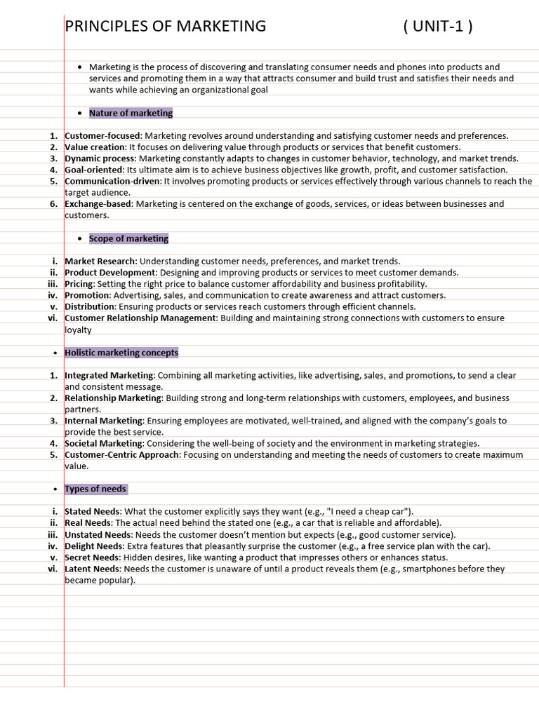 Principles of Marketing Overview | PDF | Pricing | Marketing